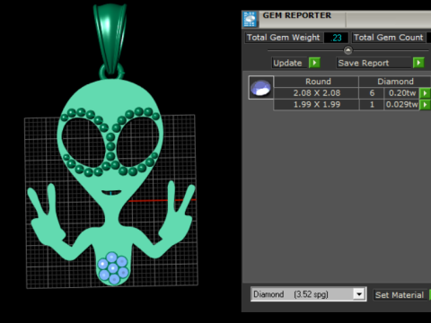 Skull Gold Pendant Modèles 3D en vedette
