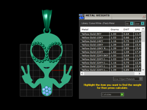 Skull Gold Pendant Modèles 3D en vedette