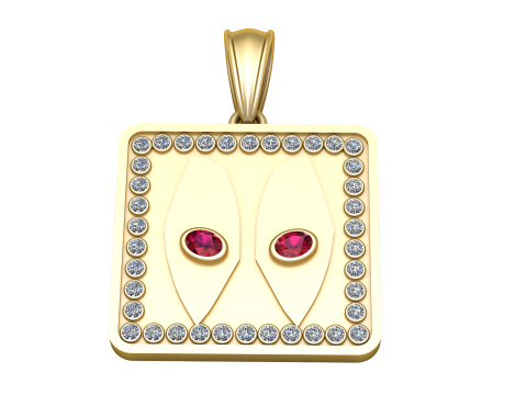 3D GOLD PENDANT 3d printable model 3D 打印模型