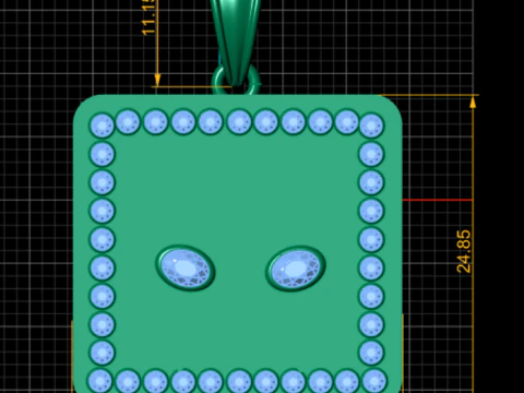 3D GOLD PENDANT 3d printable model 3D Print Model