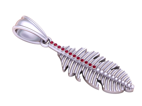 Leaves Flower Gold Pendant 3D Print Model