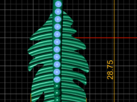 Leaves Flower Gold Pendant 3D Print Model