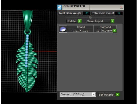 Leaves Flower Gold Pendant 3D Print Model