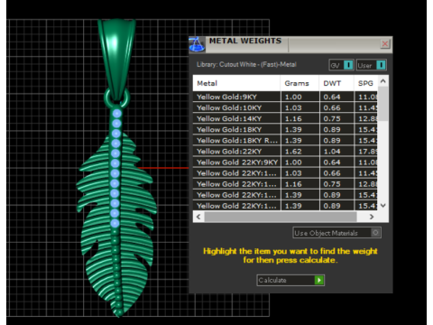 Leaves Flower Gold Pendant 3D Print Model