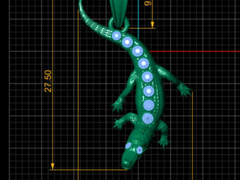 CIONDOLO ANIMALI IN ORO 3D Modello di stampa 3D