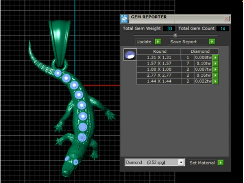 CIONDOLO ANIMALI IN ORO 3D Modello di stampa 3D