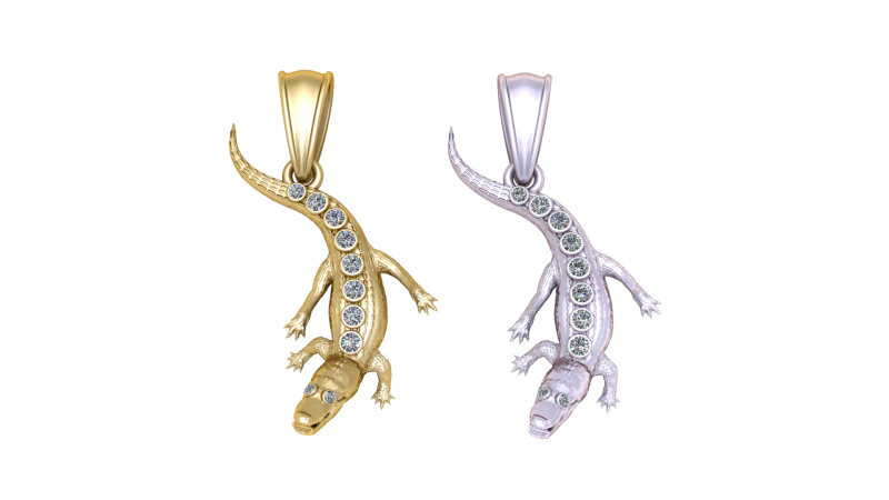 CIONDOLO ANIMALI IN ORO 3D Modello di stampa 3D .c4d .max .obj .3ds .fbx .stl .blend