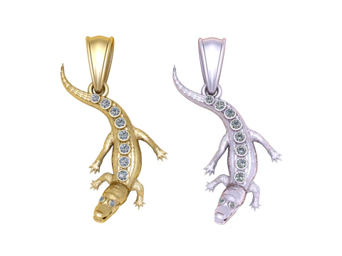 CIONDOLO ANIMALI IN ORO 3D Modello di stampa 3D