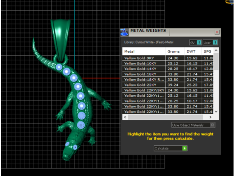 3D GOLD ANIMALS PENDANT 3D Druckmodell