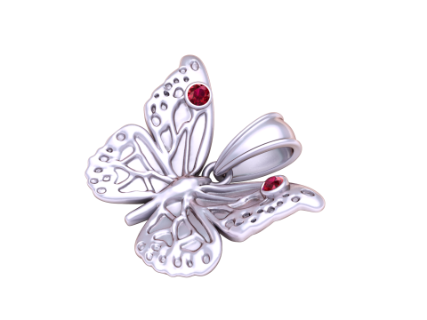 Butterfly Pendant 3Dプリントモデル