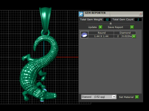 3D Gold Animals Pendant 3D Print Model