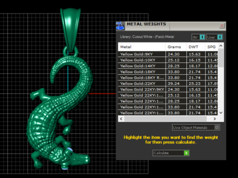 3D Gold Animals Pendant 3D Принт Модель