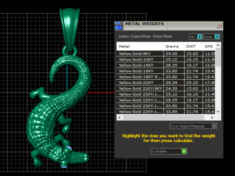 3D Gold Animals Pendant 3D Print Model