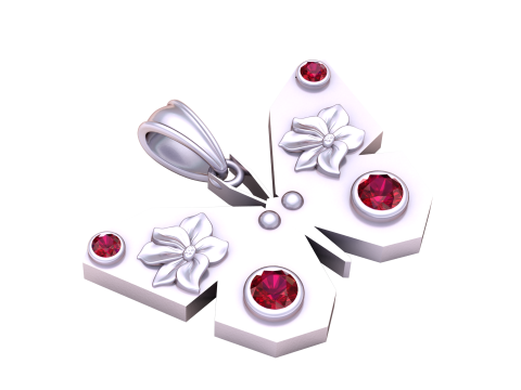 Elegant Butterfly Pendant 3D Printable Model 3D Принт Модель
