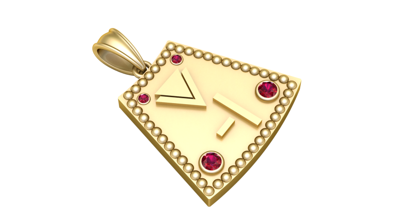 PENDENTIF EN OR 3D Modèles 3D en vedette .c4d .max .obj .3ds .fbx .stl .blend