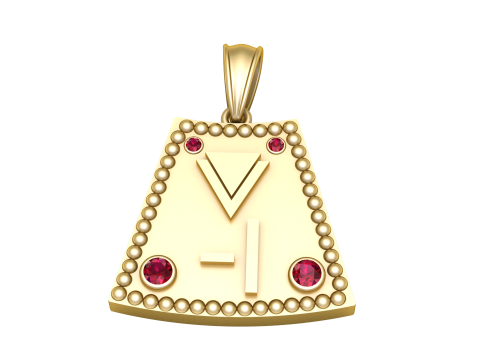 PENDENTIF EN OR 3D Modèles 3D en vedette