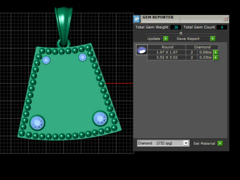 3D GOLD PENDANT 3D Print Model
