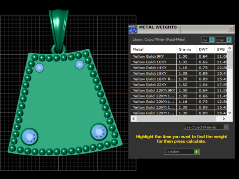 PENDENTIF EN OR 3D Modèles 3D en vedette