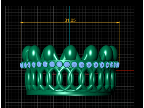 Taaj gold pendant Modèles 3D en vedette