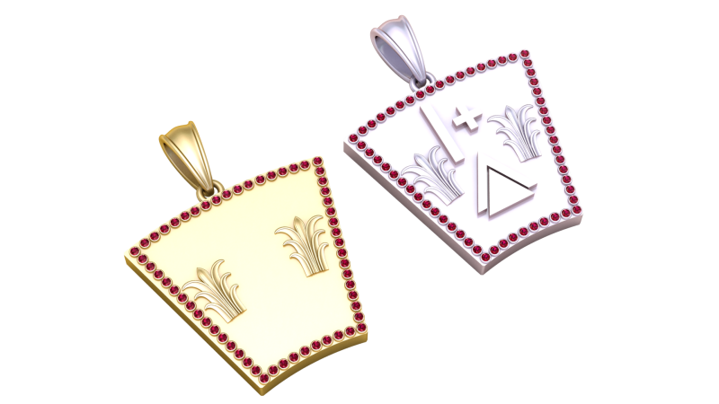 3D Gold Pendant Model do druku 3D .c4d .max .obj .3ds .fbx .stl .blend