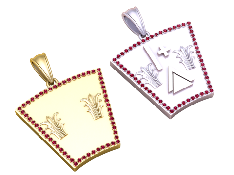 3D Gold Pendant 3D 打印模型