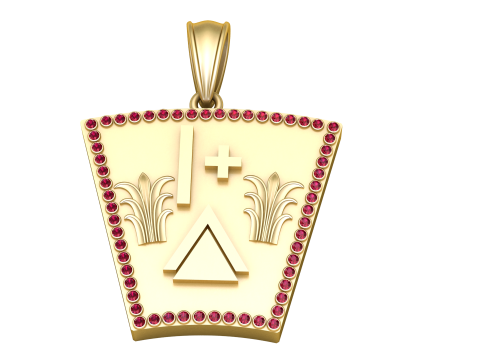 3D Gold Pendant Model do druku 3D