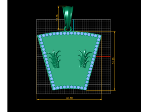 3D Gold Pendant Model do druku 3D
