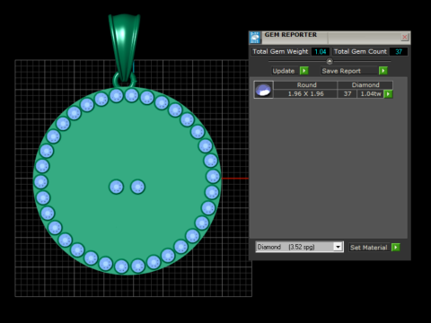 3D GOLD ROUND SKULL FACES PENDANT 3D Print Model