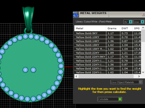 3D GOLD ROUND SKULL FACES PENDANT 3D Print Model