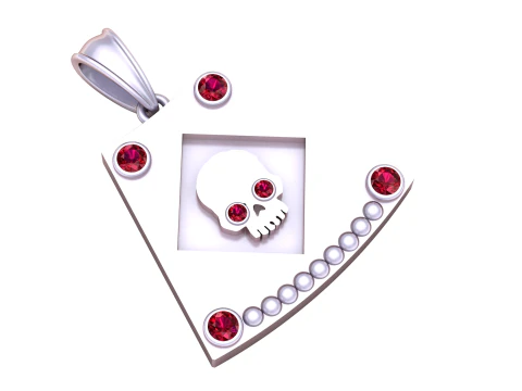 GOLD SKULL FACES PENDANT 3D Print Model