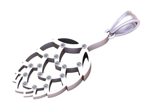 3D Altın Kolye 3D Baskı Modeli