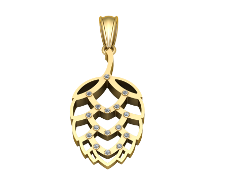 3D Gold Pendant 3D Print Model