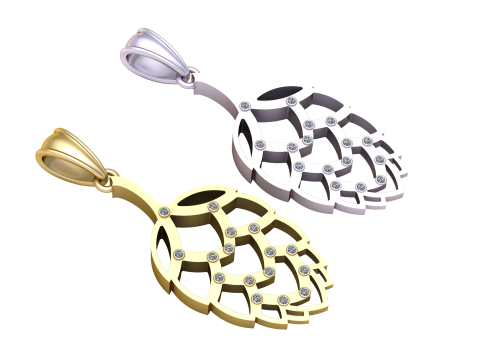 3D Gold Pendant 3D Print Model