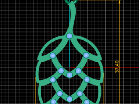 3D Gold Pendant 3D Print Model