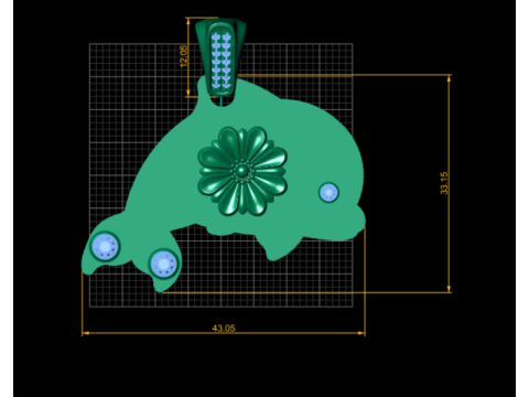 GOLD FISH PENDANT 3D 打印模型