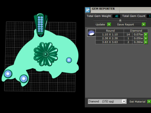 GOLD FISH PENDANT 3D Print Model