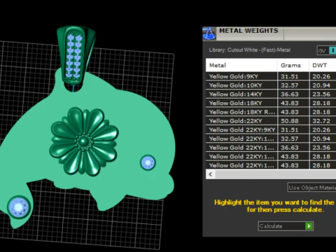 GOLD FISH PENDANT 3D Print Model
