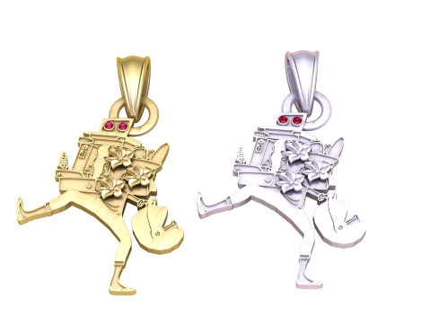 Modelo imprimible en 3D con colgante de emergencia para hombres Modelo de impresión 3D