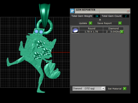 Men Emergency Pendant 3D Printable Model Modelo de Impressão 3D
