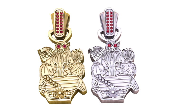 3D GOLD PENDANT Model do druku 3D .c4d .max .obj .3ds .fbx .stl .blend