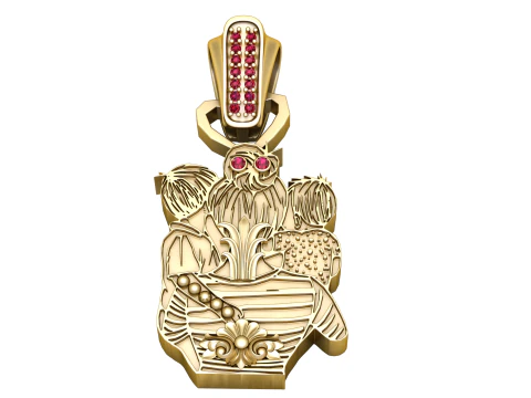 3D GOLD PENDANT 3D Print Model