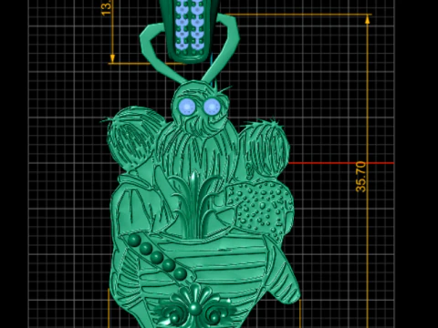 3D GOLD PENDANT 3D Print Model