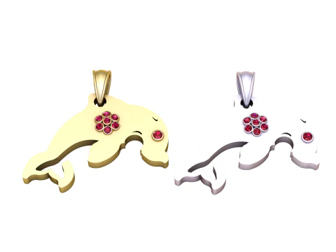 3D ALTIN ​​BALIK KOLYE 3D Baskı Modeli