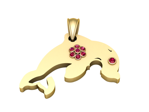 3D GOLD FISH PENDANT 3D 打印模型