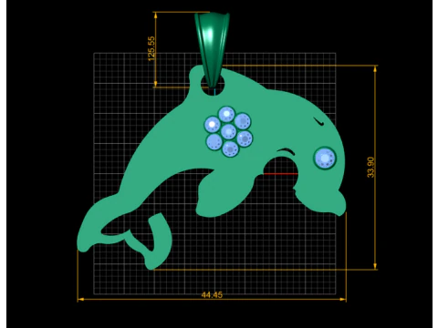 3D GOLD FISH PENDANT 3D Print Model