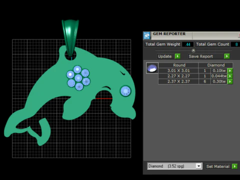 3D GOLD FISH PENDANT 3D Print Model