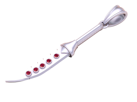 KNIFE GOLD PENDANT Modello di stampa 3D