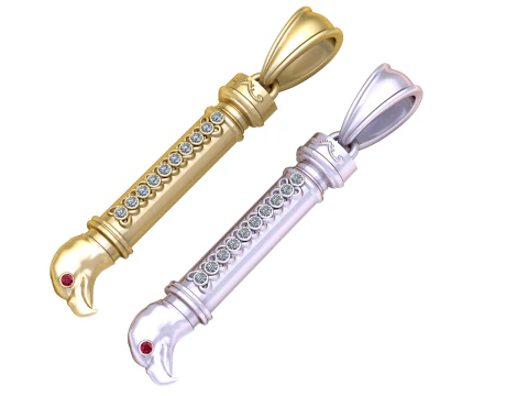 鹰金吊坠 3D 打印模型