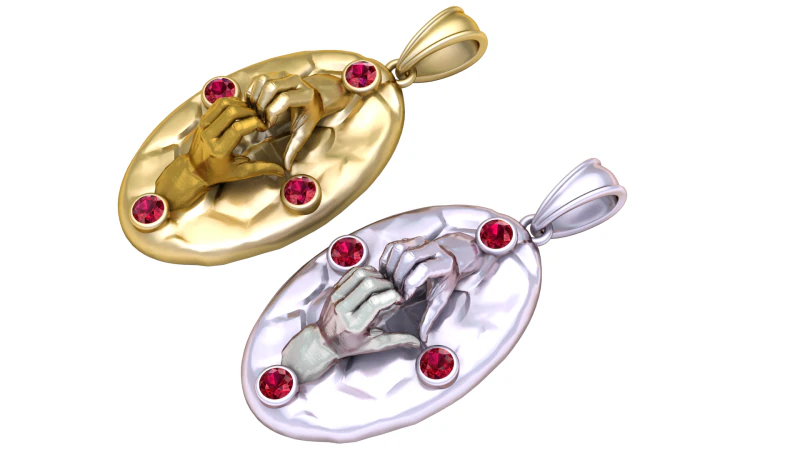 PINGENTE DE OURO 3D Modelo de Impressão 3D .c4d .max .obj .3ds .fbx .stl .blend 