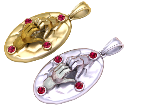 3D GOLD PENDANT 3D Print Model